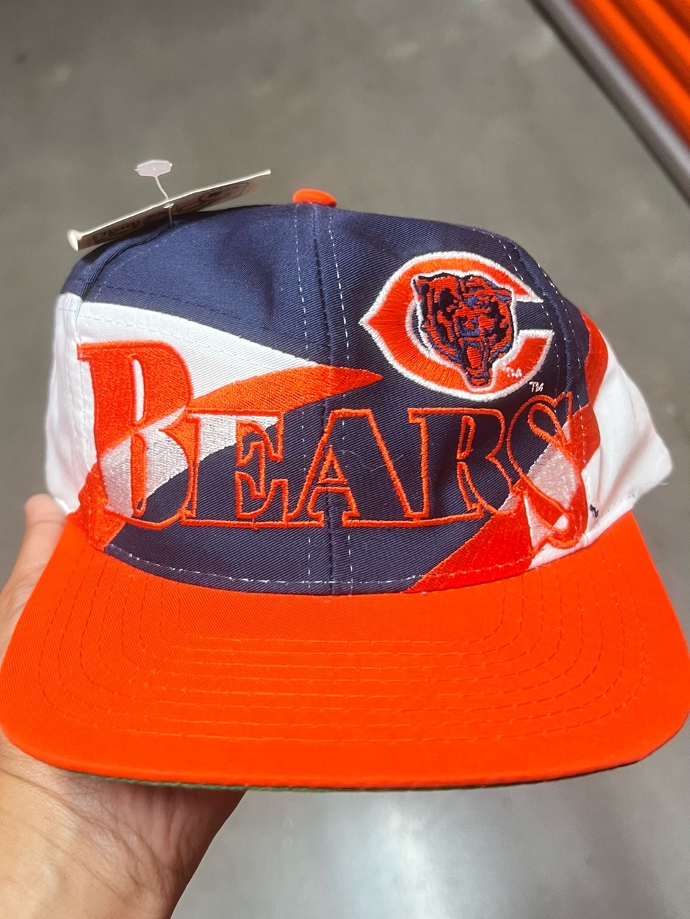 LOGO 7 Chicago Bears Navy, Orange & White Snapback Hat
